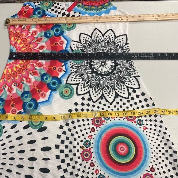 12th Women’s Geometric Sleeveless Dress Size Large Multicolored - Picture 3 of 8